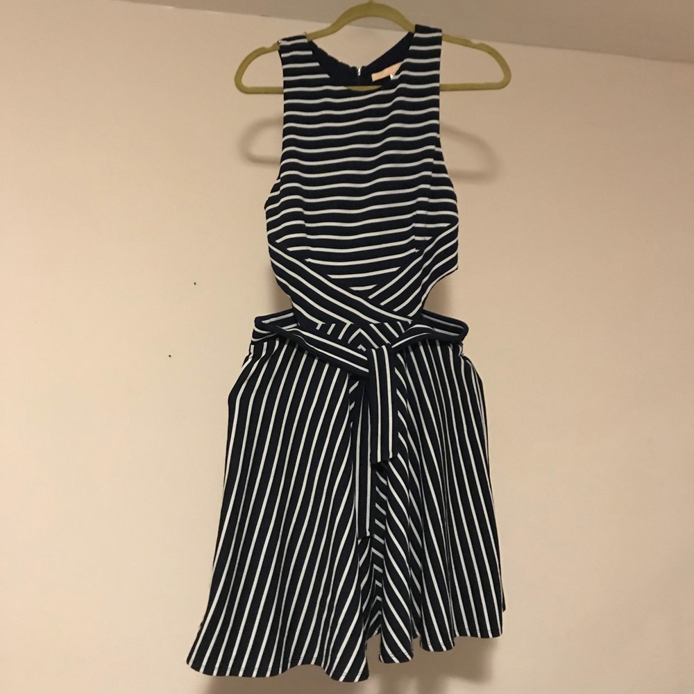 Blue and White Striped Anthropologie Dress
